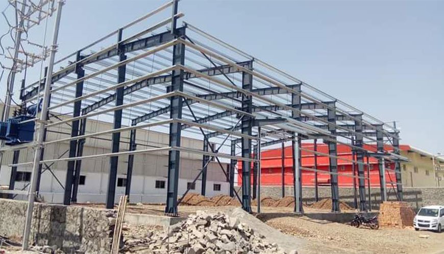 Steel factory shed fabrication work in Chakan