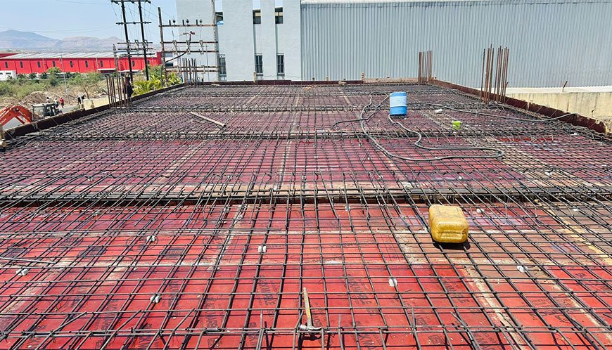 Industrial civil construction project by Globle Constructions in Chakan